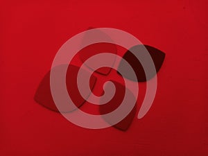 Leaf shapes on backround