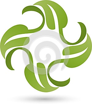 Four Leaves, Plants, Nature and Gardener Logo