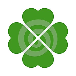 Four leaves shamrock vector icon