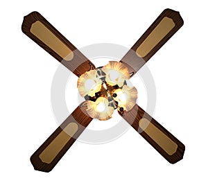 Four lights Ceiling Fan