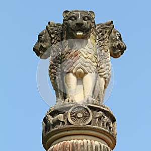 Four lions sculpture - symbol of India