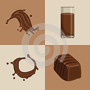 four liquids chocolates