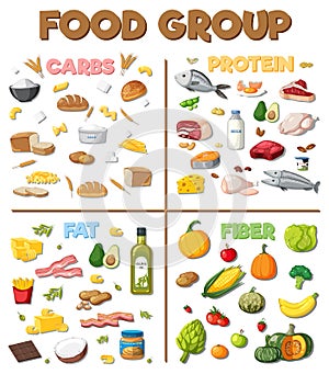 The four main food groups