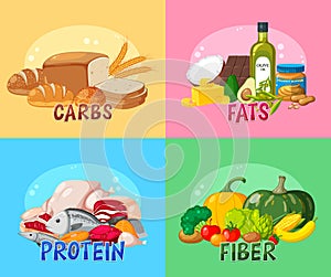 The four main food groups