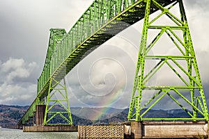 Four mile long Megler Bridge in Astoria Oregon