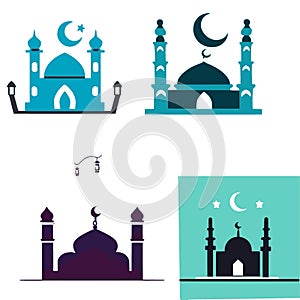 Four mosques vector graphics photo