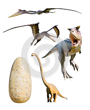 Four most popular dinosaurs -