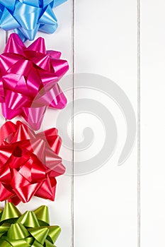Four multicolor gift bows