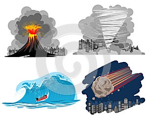 Four natural disasters photo