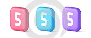 Four number squared button keyboard interface financial calculation service 3d speech bubble icon