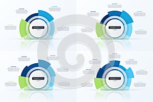 Four option circle infographic design template. Vector illustration