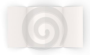 four pages leaflet top view