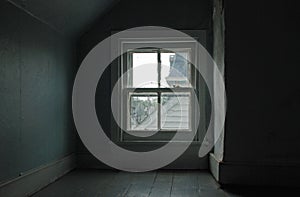 Four-Pane Window in an Attic