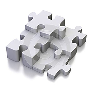 Four parts of a puzzle or solution