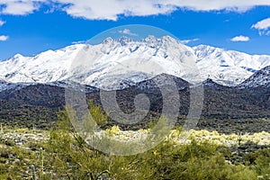 Four Peaks in the snow