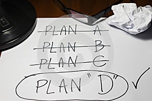 Four Plans ,change of plan