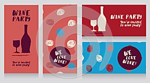 Four posters for wine party