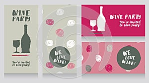 Four posters for wine party