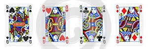 Four Queens Playing Cards