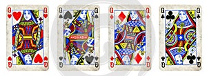 Four Queens Vintage Playing Cards
