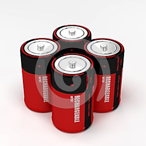 Four rechargeable battery