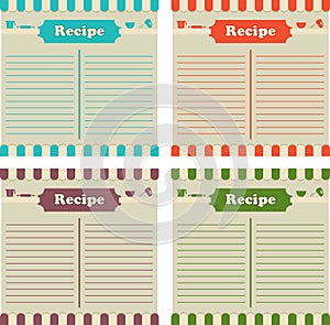 Four recipe cards