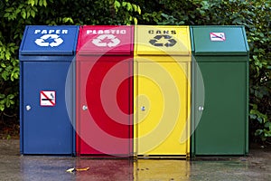 Four Recycling Bin
