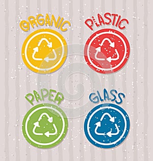 four recycling symbols