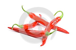 Four red chilly peppers