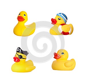 Four rubber ducks