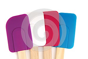 Four rubber spatulas photo