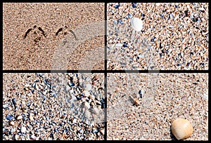 Four sandy background textures