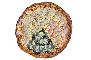 Four season Pizza. Clipping path and Isolated