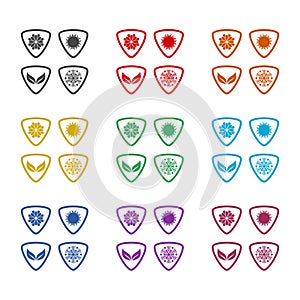 Four season symbols color set