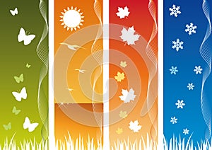 Four Seasonal Backgrounds