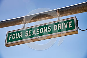 Four Seasons Drive road sign in Las Vegas, Nevada
