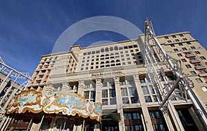 Four Seasons Hotel on Famous Manezhnaya square near the Kremlin in Moscow, Russia