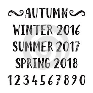 Four seasons lettering