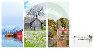 Four seasons of natural rustig cottage