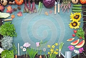 Four seasons organic garden concept