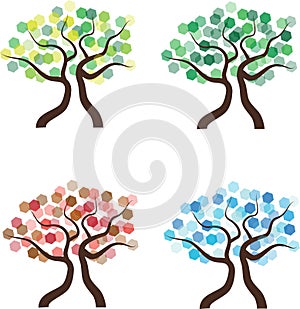 Four seasons trees