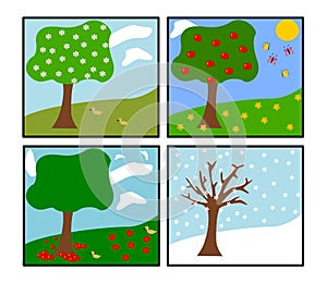 Four seasons (vector)