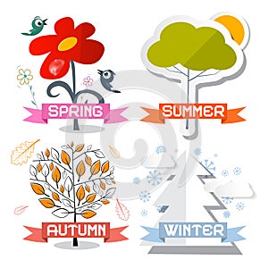 Four Seasons Vector Symbols