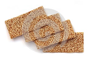 Four sesame seed snaps