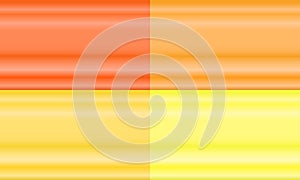 four sets of orange, gold and yellow horizontal gradient abstract background. simple, minimal, texture and color concept