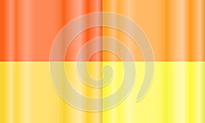 four sets of orange, gold and yellow vertical gradient abstract background