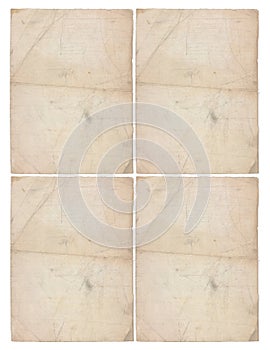 Four sheets of aged paper