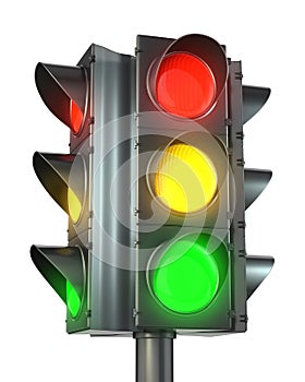 Four sided traffic light