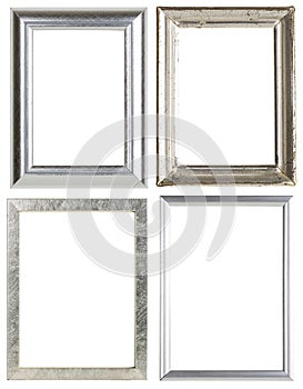 Four silver picture frames
