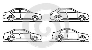 Premium New car icon set design bundle photo